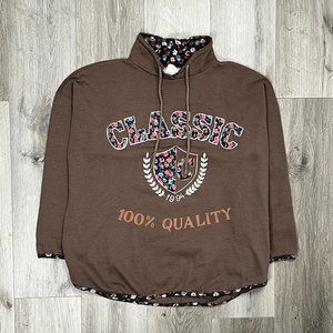 Les Modes Perfect Touch Classic Quality Brown Large Sweatshirt